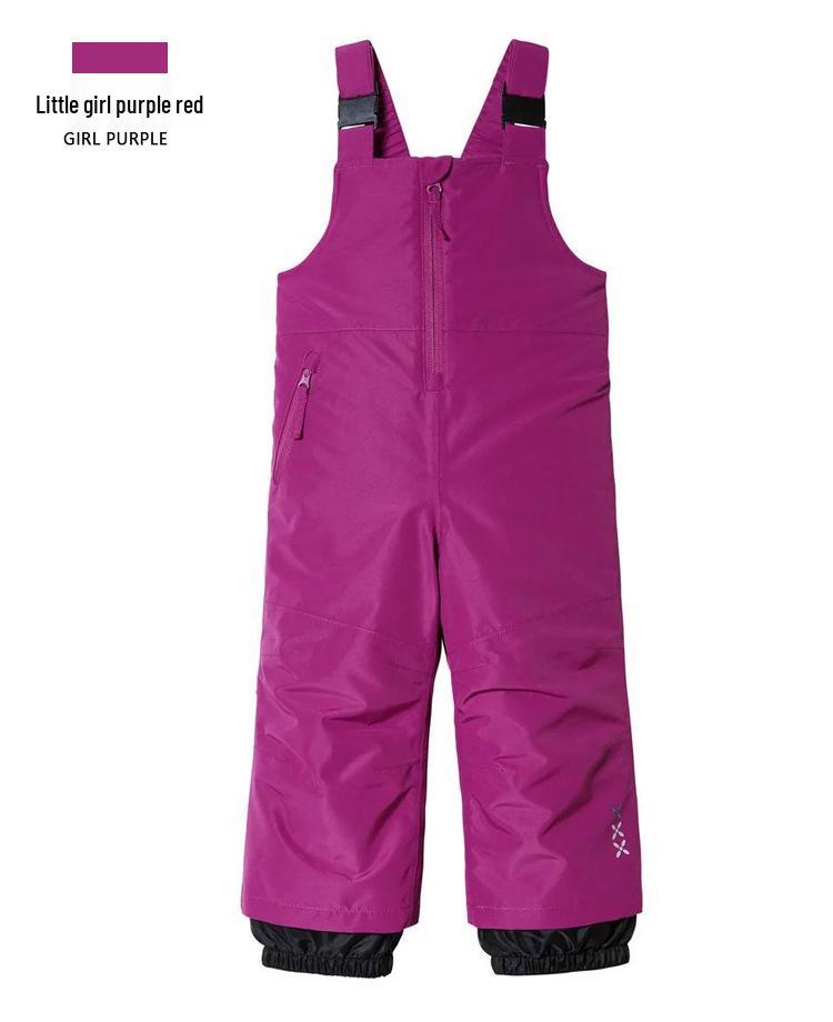 2025 Kids Waterproof & Windproof Ski Pants with Straps - Warm, Padded Outdoor Sports Overalls
