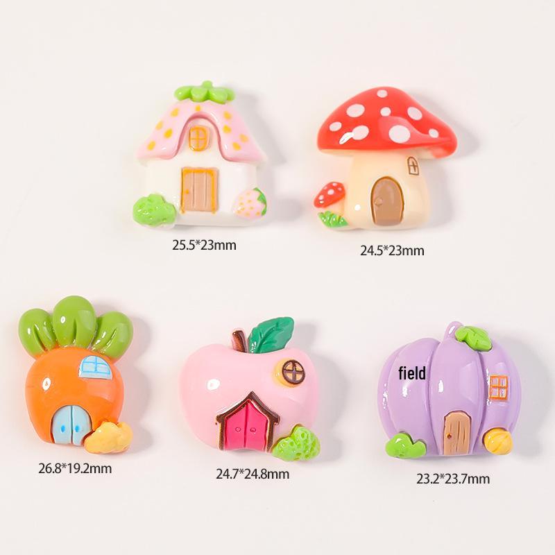 Resin DIY Jewelry Accessories: Fairy Tale Cottage Cream Glue Phone Case, Magnet, Keychain.