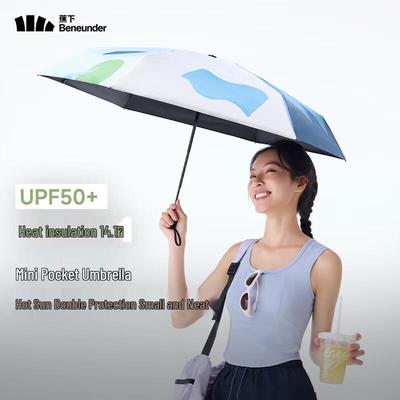 Beneunder Women's UV Protection Sun & Rain Umbrella - Distant Mountain Path
