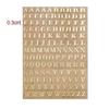 1PC Copper-Nickel Epoxy Resin Decorative Stickers 3mm Thickness Gold Sliver Chunky Glitter Letters Epoxy Resin Art Metal