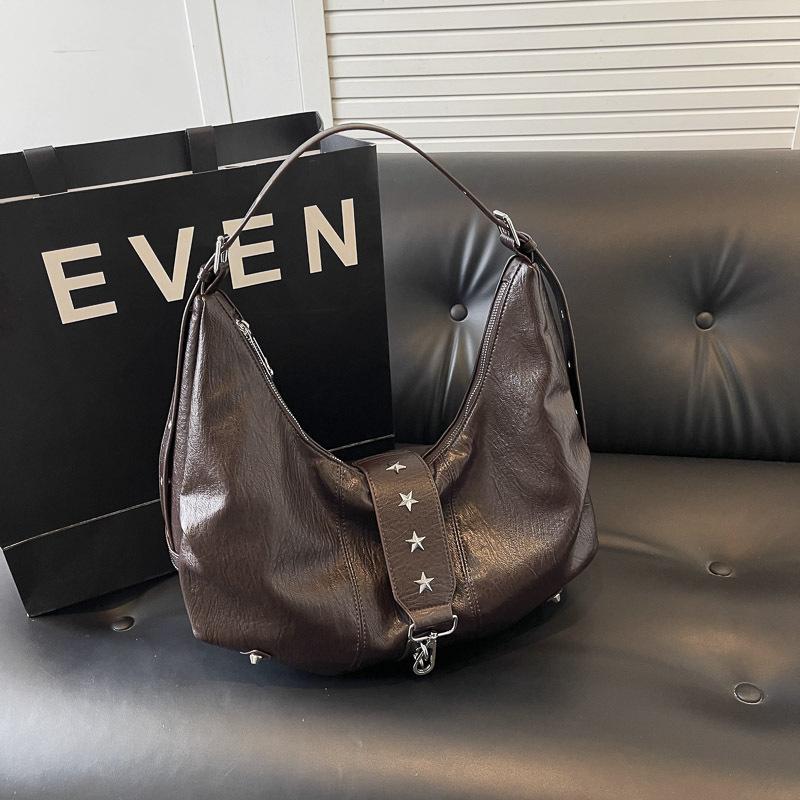 

Сумка-пельмень большая широкий плечевой ремень ретро сумка подмышку подмышечная женская сумка через плечо сумка через плечо женская универсальная темно-коричневого