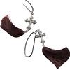 Car Pendant Cross Decoration Stylish Alloy Crystal Diamond Hanging Ornament