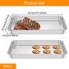 2Pcs Toaster Oven Pan 304 Stainless Steel Small Baking Sheet Multipurpose Toaster Oven Tray for Commercial and Home Baking