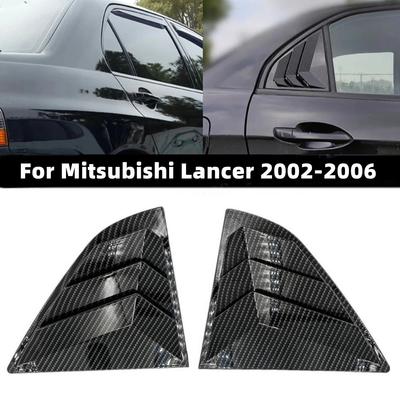 עבור מיצובישי לאנסר 2002-2006 כיסוי תריס צד לחלון אחורי, פתח אוורור צדדי, מדבקת קישוט, אביזרי ABS חיצוניים