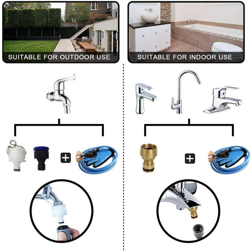 Adjustable Pet Spray Dehairing Brush Eco Friendly Dog Showerhead Pet Massage Glove  Pet Shower