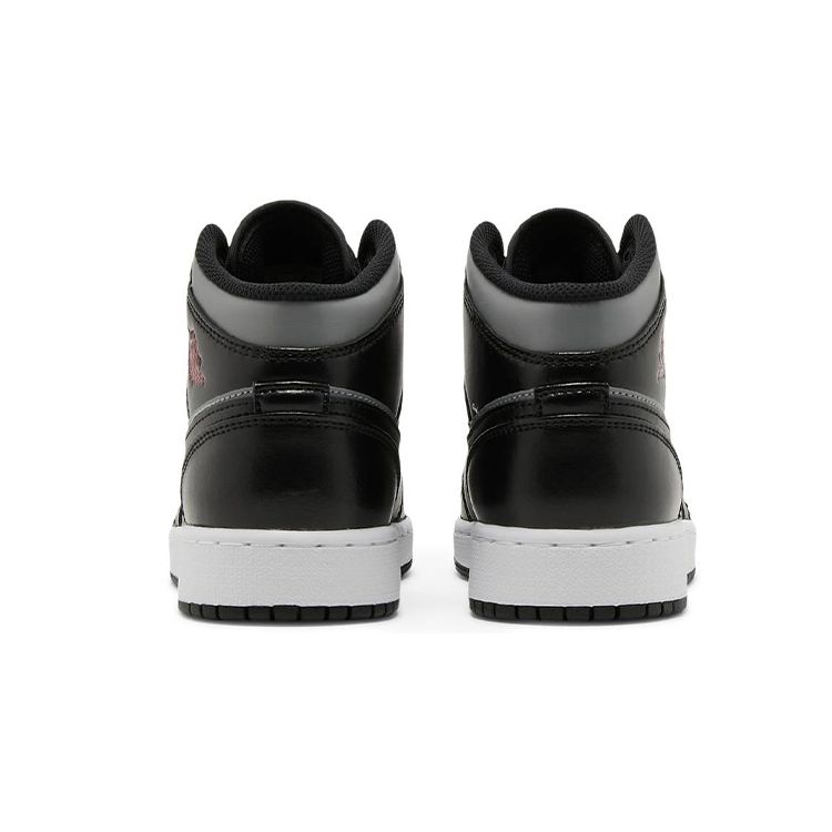 Air Jordan 1 Mid GS Shadow Kids Sneakers Grey Black Particle-Grey 554725-096