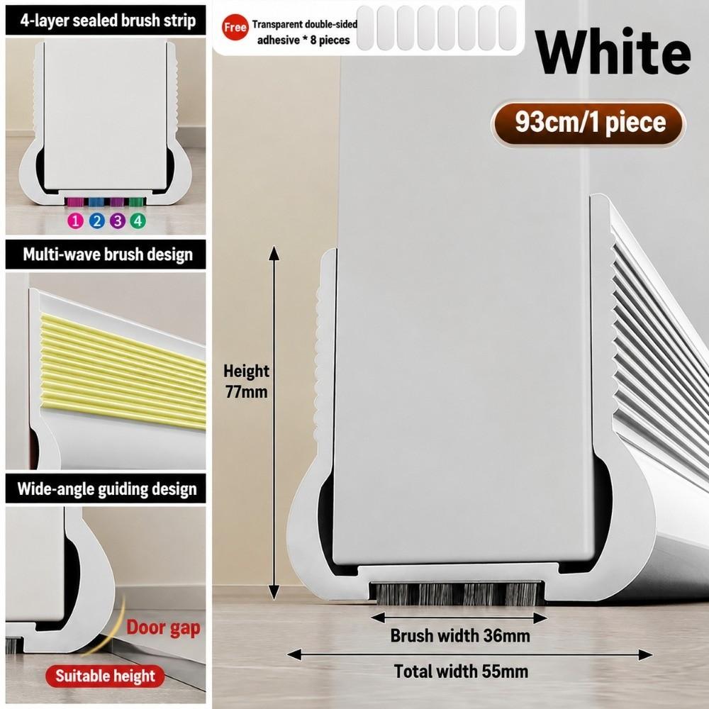 Wind Blocking Door Bottom Sealing Strip Noise Reducing Under Door Sweep Draft Stopper Indoor Door