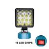 Wireless LED Work Light Portable Jobsite Light Spotlight Lamp Flood Light Flashlight Fit Makita 18v Battery (No Battery)
