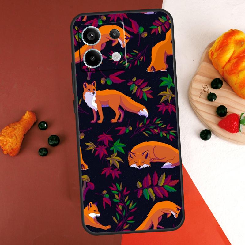Чехол с рисунком лисы для Xiaomi Redmi Note 14 Pro 9 10 11 12 13 Pro 10S 11S 12S Redmi 13C 10C 12C 14C Coque Redmi 10