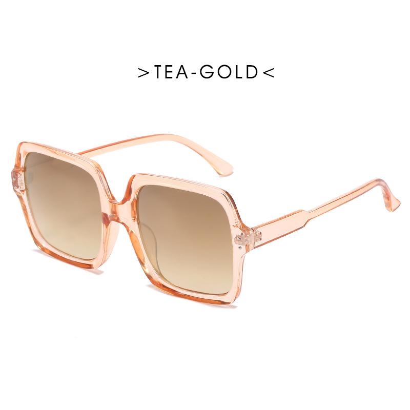 New Men's and Women's Sun Protection UV Protection Fashion Personality Retro Driving Street Shooting Concave Shape Large Frame Square Sunglasses