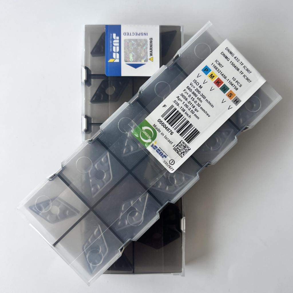 ISCAR / DNMG150408-TF IC907 / Industrial indexable carbide inserts 10 Pcs