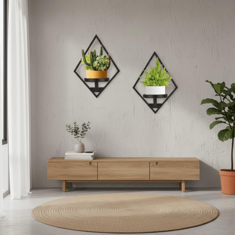 Metal Floating Metal Wall Plant Shelves Sturdy Floating Plant Racks Wall Plant Shelves  Home Office