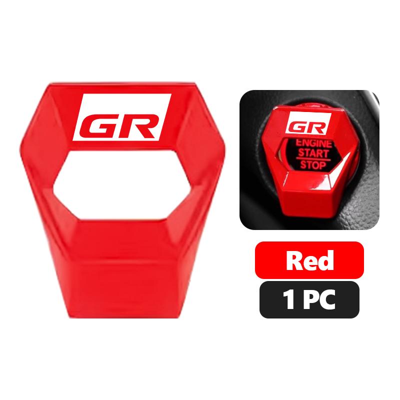 Car One-Click Engine Start Stop Switch Button Cover Protector Ring Decorative Accessories For Toyota Gazoo Racing TRD Corolla