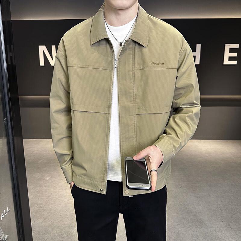 Hengyuanxiang Men's Casual Lapel Jacket