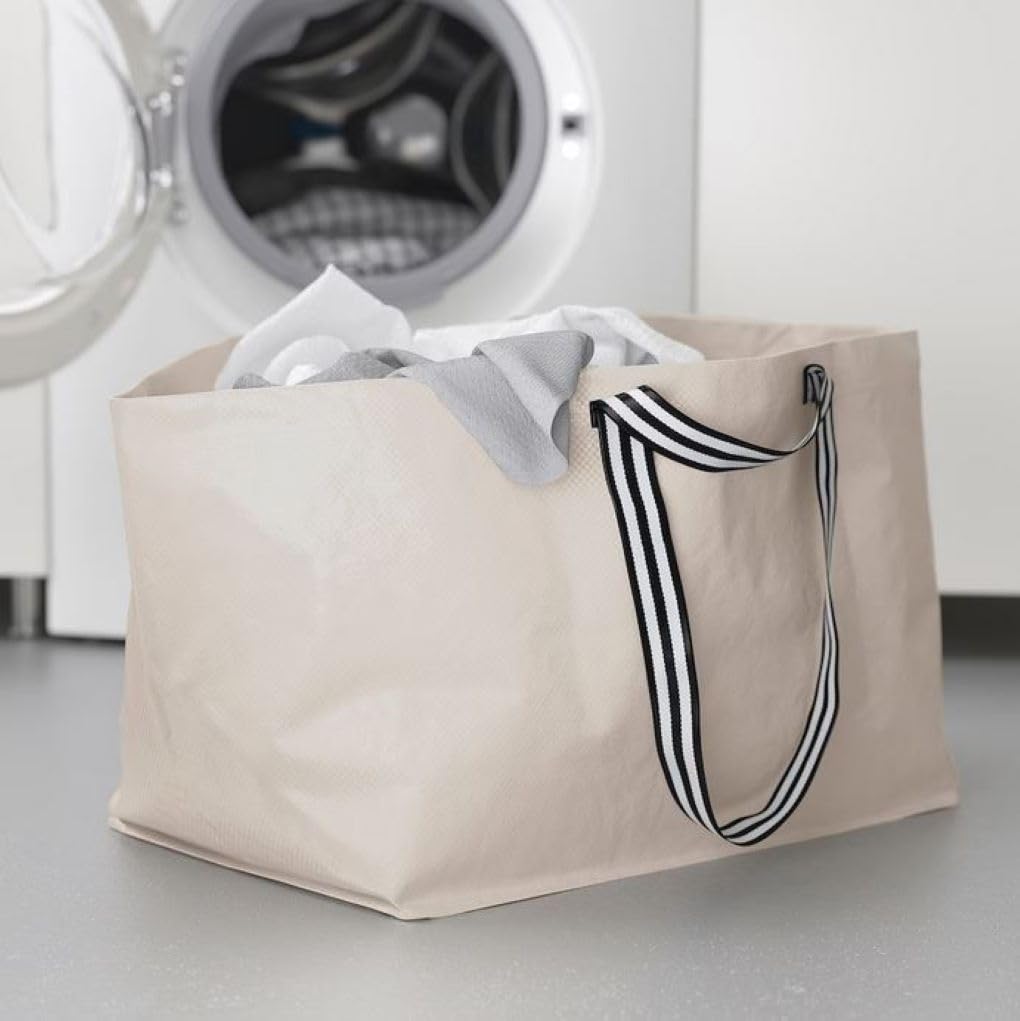 Large Light Beige Carry Bag 57x37x39 cm, 71L Capacity