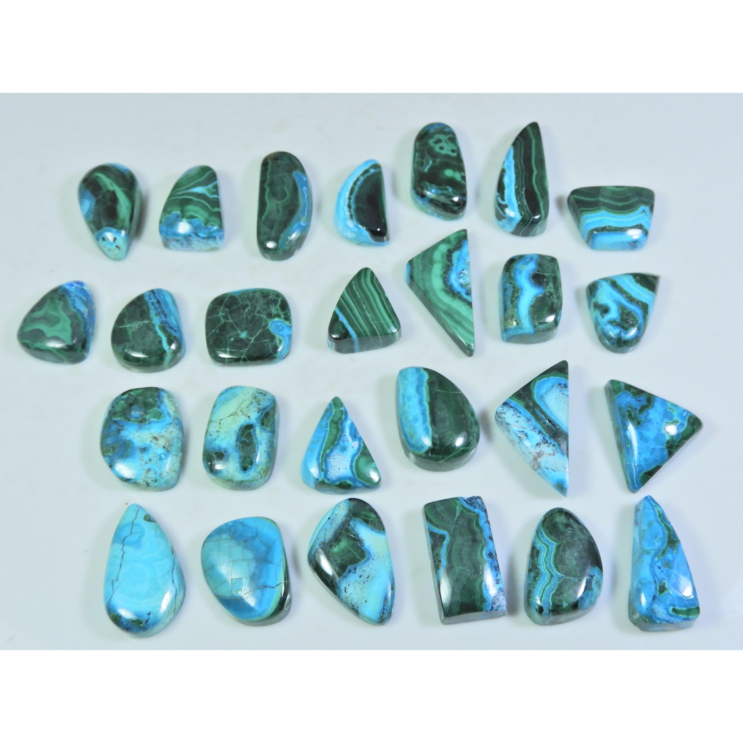 

11X14-10X21ММ Натуральная хризоколла малахит фантазийный кабошон драгоценный камень 26 шт./лот C-142