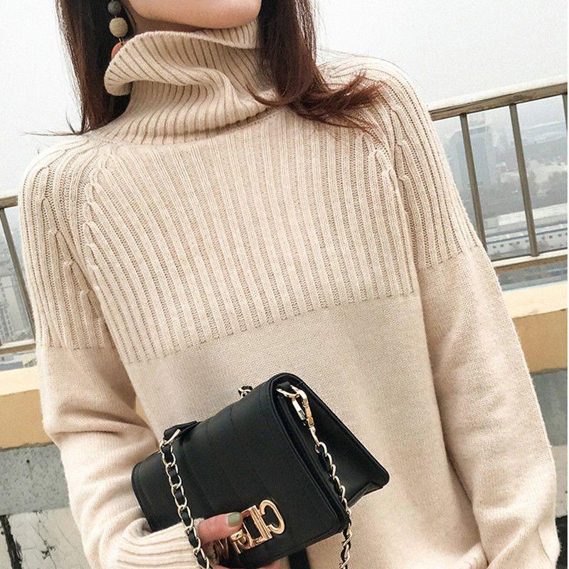 Women's Sweater Turtleneck Trending Sweater Fashion Top Autumn and Winter Korean Pullover Women's Pullover Knitwear