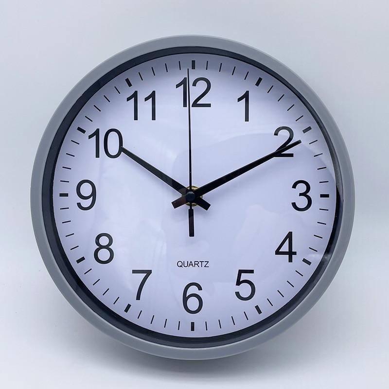 

Non Silent Contemporary Ticking Hanging Clock Large Number Round Wall Clock серый