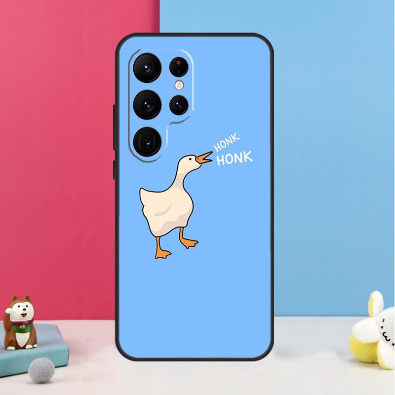 

Funny Cartoon Duck Case For Samsung Galaxy S24 S26 Ultra S20 S21 S22 S23 S25 Plus S10 S25 FE Back Cover Shell Galaxy S21 FE