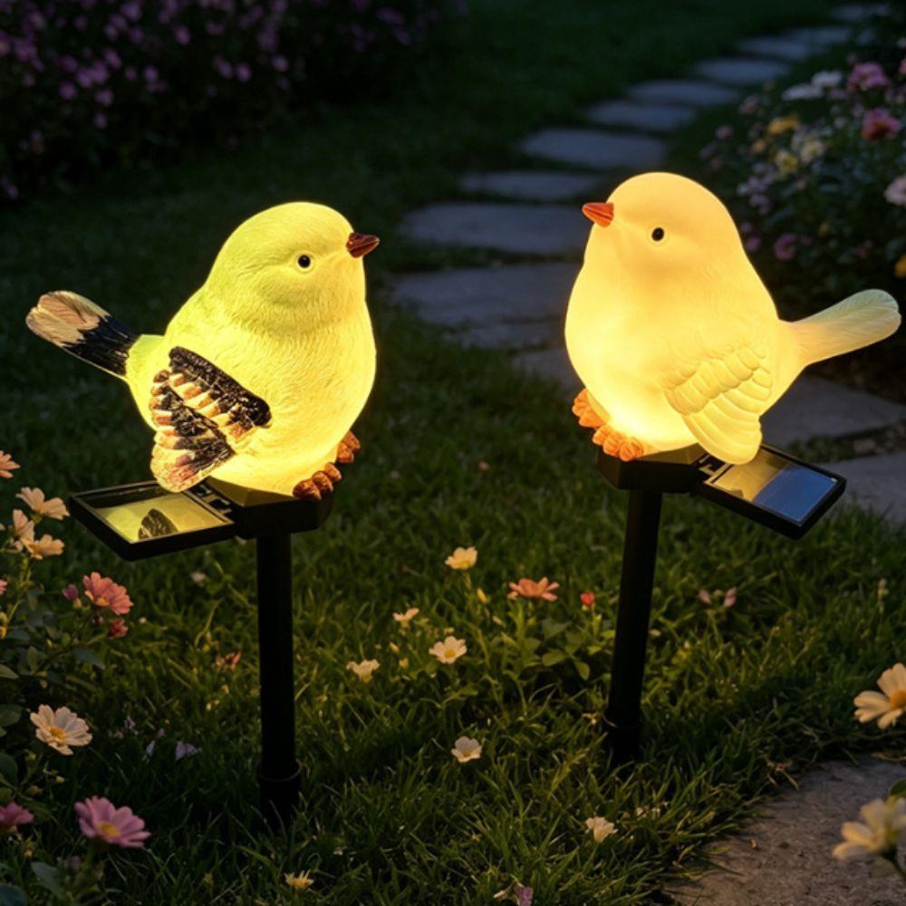 Waterproof Solar LED Bird Stake Light Light Sensing Auto On/Off Solar Powered Garden Light Sealed Structure Delicate Bird Shape