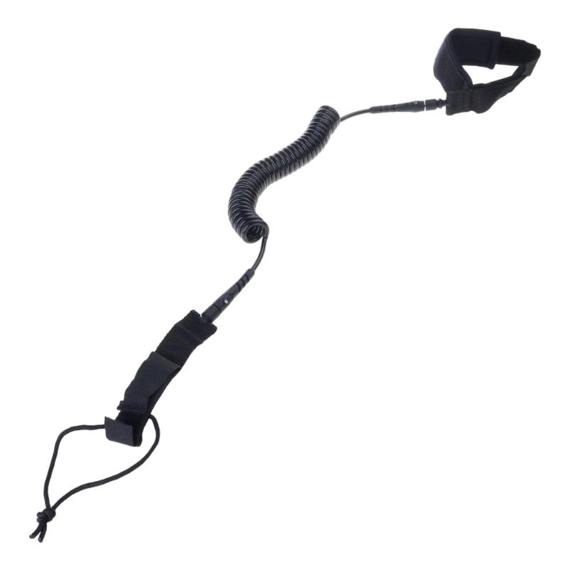 

Surfings Leashes Paddles Board Ankle Strap Cuffs Cord Adjusted Coiled Surfboard Leashes Spring Leg Foot Rope 1 чёрный