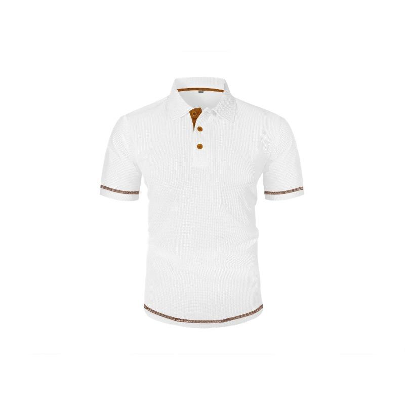Summer ice silk lapel POLO men's short-sleeved T-shirt, men's top