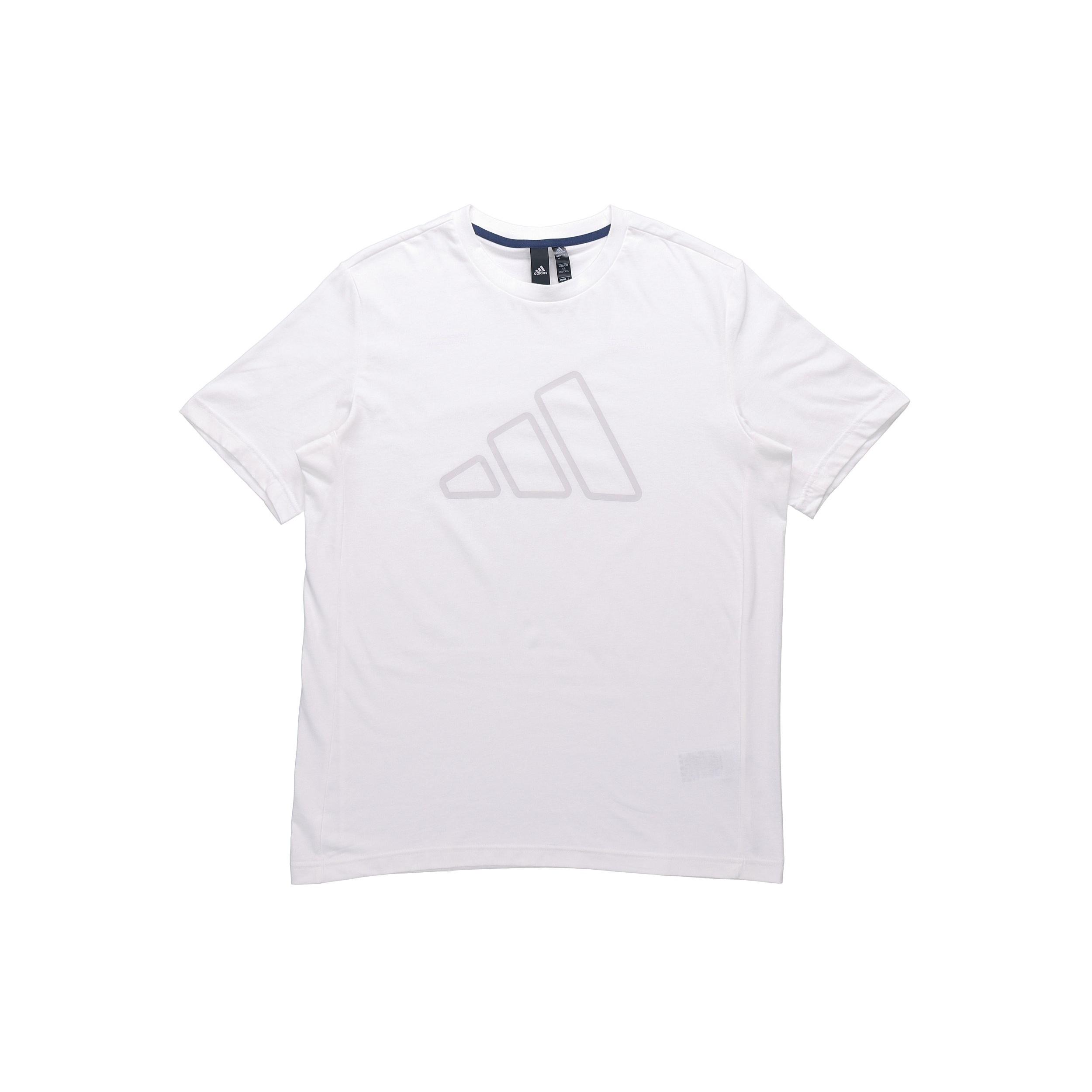 adidas Th Tee Techgfx Logo Printing Sports Training Short Sleeve White Men s GP0985 XXL