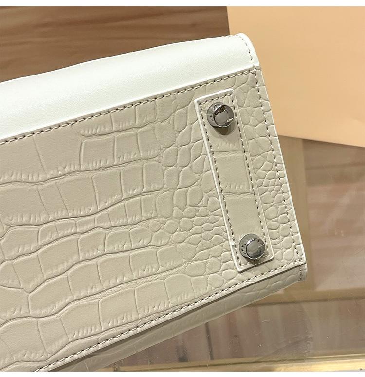 Platinum Women's Crocodile Pattern Color Block Handbag - European & American Fashion