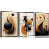 3Pcs Modern Minimalist Wall Art Abstract Geometric Wall Decor Pictures Painting Color Line Posters Prints Aesthetic Room Artwork for Office Bedroom