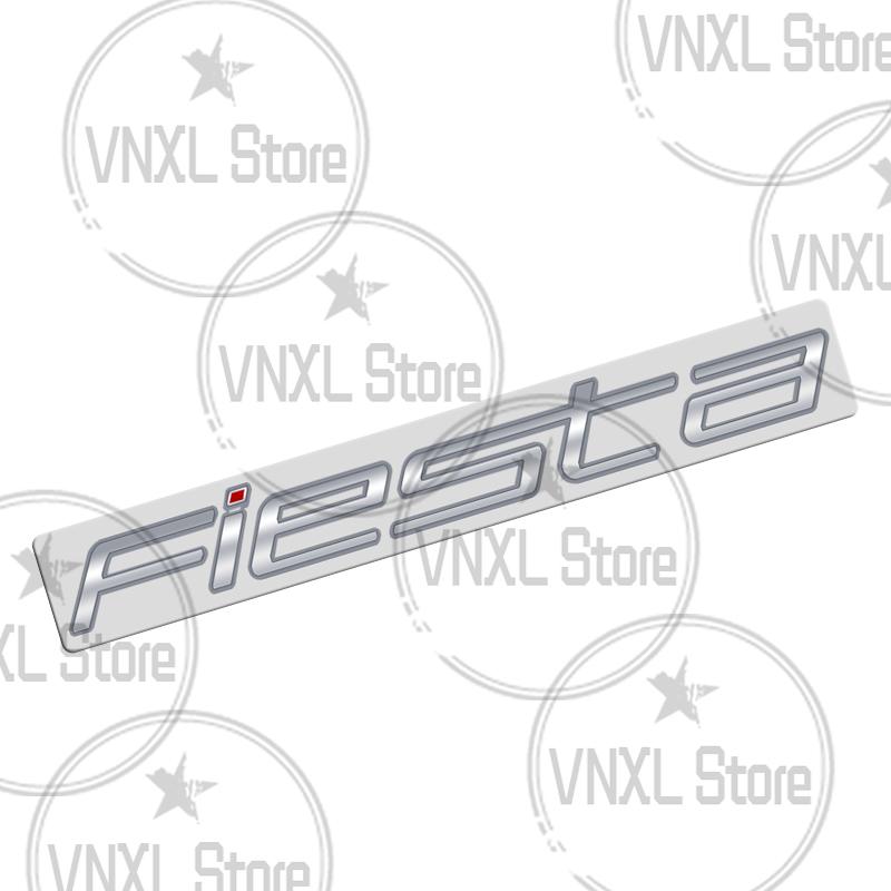 Car-Styling For Ford Fiesta Letter 3D Metal Stickers 3M Adhesive Backing Car Trunk Body Emblem Auto Lettering Decals Accessories
