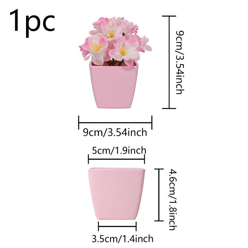 

1PC Mini Party Plastic Artistic Simulated Potted Plants Gift Pink Theme Office Decor Home Decoration Photography Prop