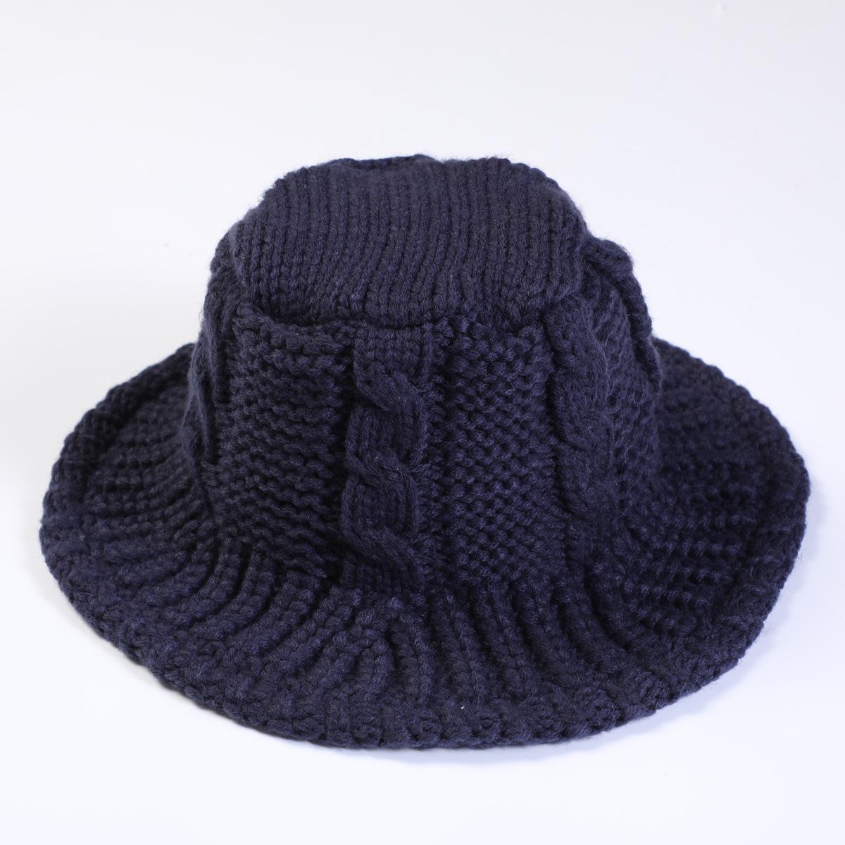 Женская осенне-зимняя шерстяная шляпа-горшок — фото 16