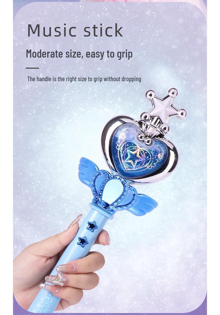 LED Light-Up Fairy Princess Wand with Music - Magical Toy for Girls