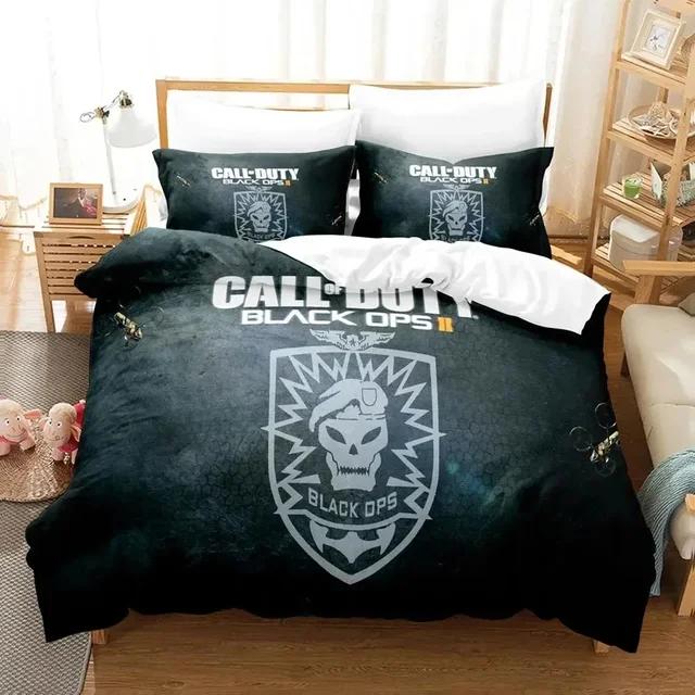 Call of Duty Black Ops Logo Bedding Set Duvet Cover Bed Set Quilt Cover Pillowcase Comforter  Queen Size Bed Linen COD