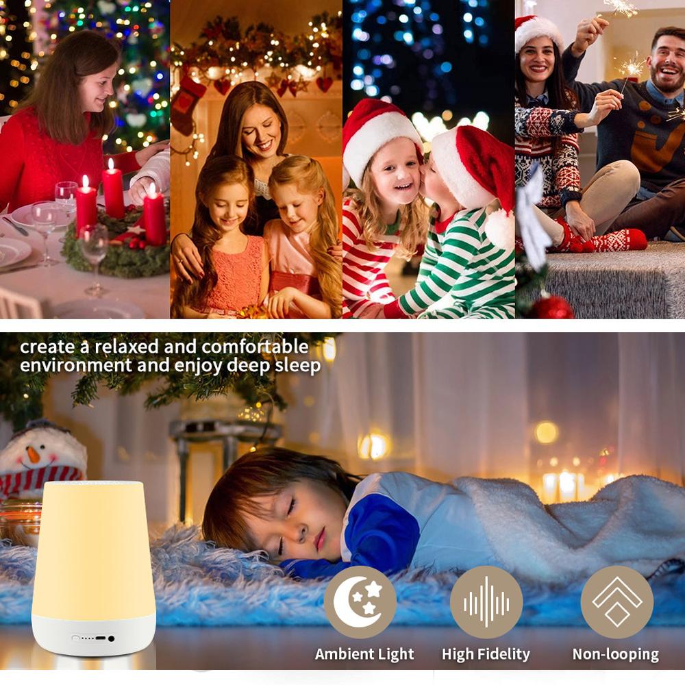 Desktop White Noise Machine Baby Sleep Sound Machine Colorful Night Lights 28 Soothing Sounds 30minCelsius60minCelsius90min Timer Built-in Battery wit