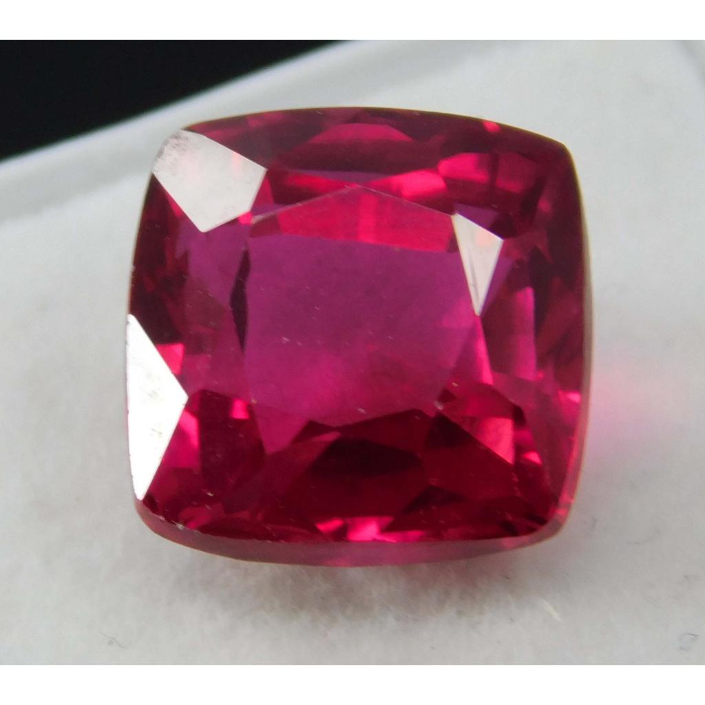 Natural Red Ruby Loose Gemstone 8.65 Ct Square Cushion Cut for Jewelry Making and Gem Collections