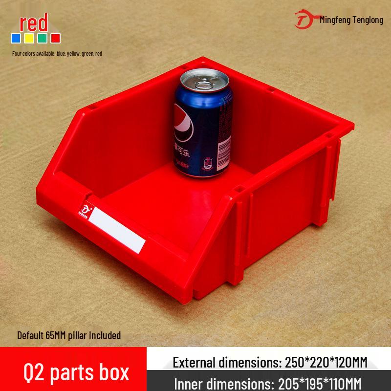 Angled Entry Heavy-Duty Plastic Storage and Organizer Box for Components and Hardware