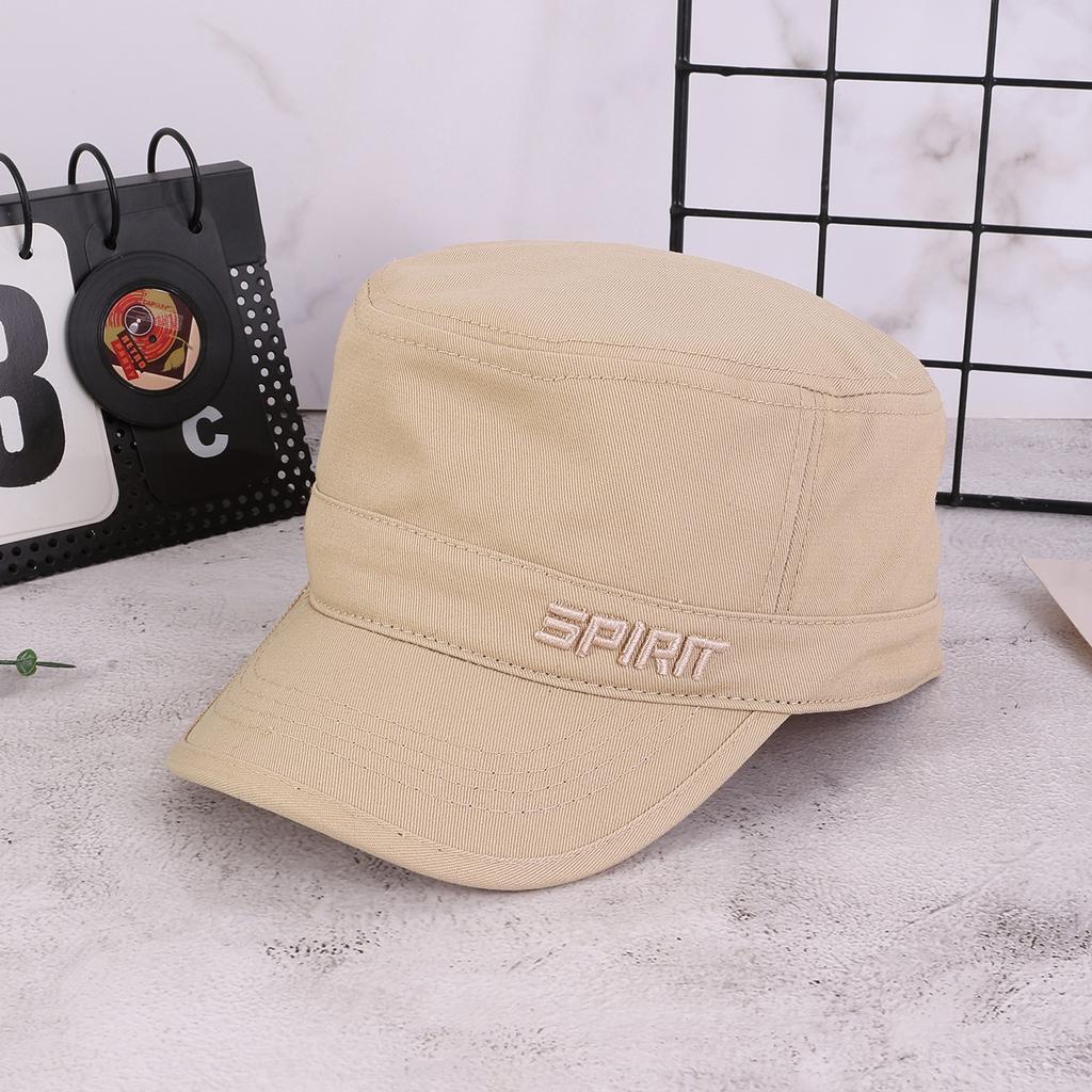 New four-season flat-topped cap with three-dimensional embroidered letters, fully sealed baseball cap, outdoor casual sun hat