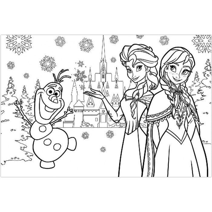 Puzzle Double Face - Lisciani - WDP Frozen - 60 Pièces - 50x35cm - Colorier au dos