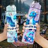 1PC It Is My 6th Birthday Blue Dragon 750ml Color Plastic Water Bottle Leakproof Flip Straw Lid For Sports Office Home Use