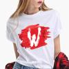 Women T Shirt Harajuku Summer 26 Alphabet K Print Woman Tee Tops Casual 90S Tshirt Femme Fashion Female T-Shirt