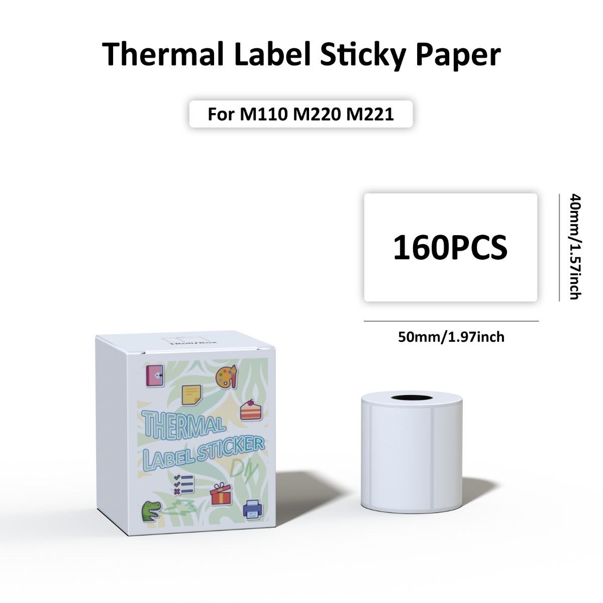 

Термоетикетки для принтера етикеток, 1,97 x 1,57 дюйма(50х40 мм) Водостійкий папір для наклейок, термострічка для HPRT T20/T260LR Label Maker лавандовий