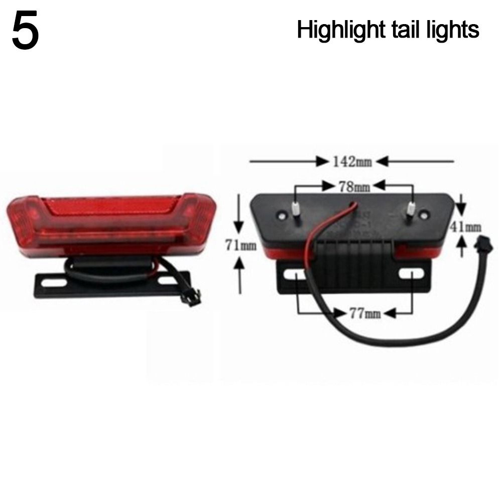 Rear Lamp E-Bike Rear Light Electric Bicycle Light Bicycle Tail Light E-Scooter Night Lamp