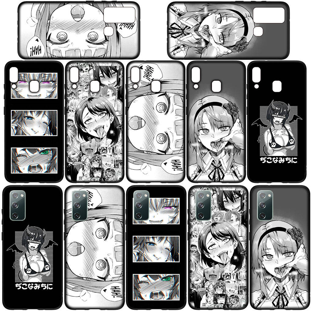 Phone Case for Samsung Galaxy S25 S24 S23 iPhone 16 15 Xiaomi Redmi Note 14 13 12 16E 11 Pro Max OPPO Moto Huawei Waifu Sugoi Ahegao Anime Girl Cover