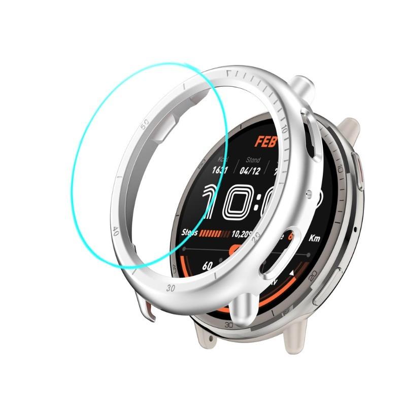 Caixa de PC com Protetor de Tela de Vidro Para Huami Amazfit Active2 Pulseira Inteligente Capa A2437 Acessórios de Capa Protetora