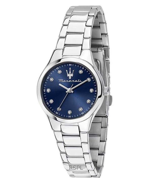Maserati Attrazione Stainless Steel Blue Sunray Dial Quartz R8853151506 Women's Watch