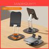 Metal Dualaxis Rotating Phone Tablet Stand With Folding Design For Lazy Viewing Comfort