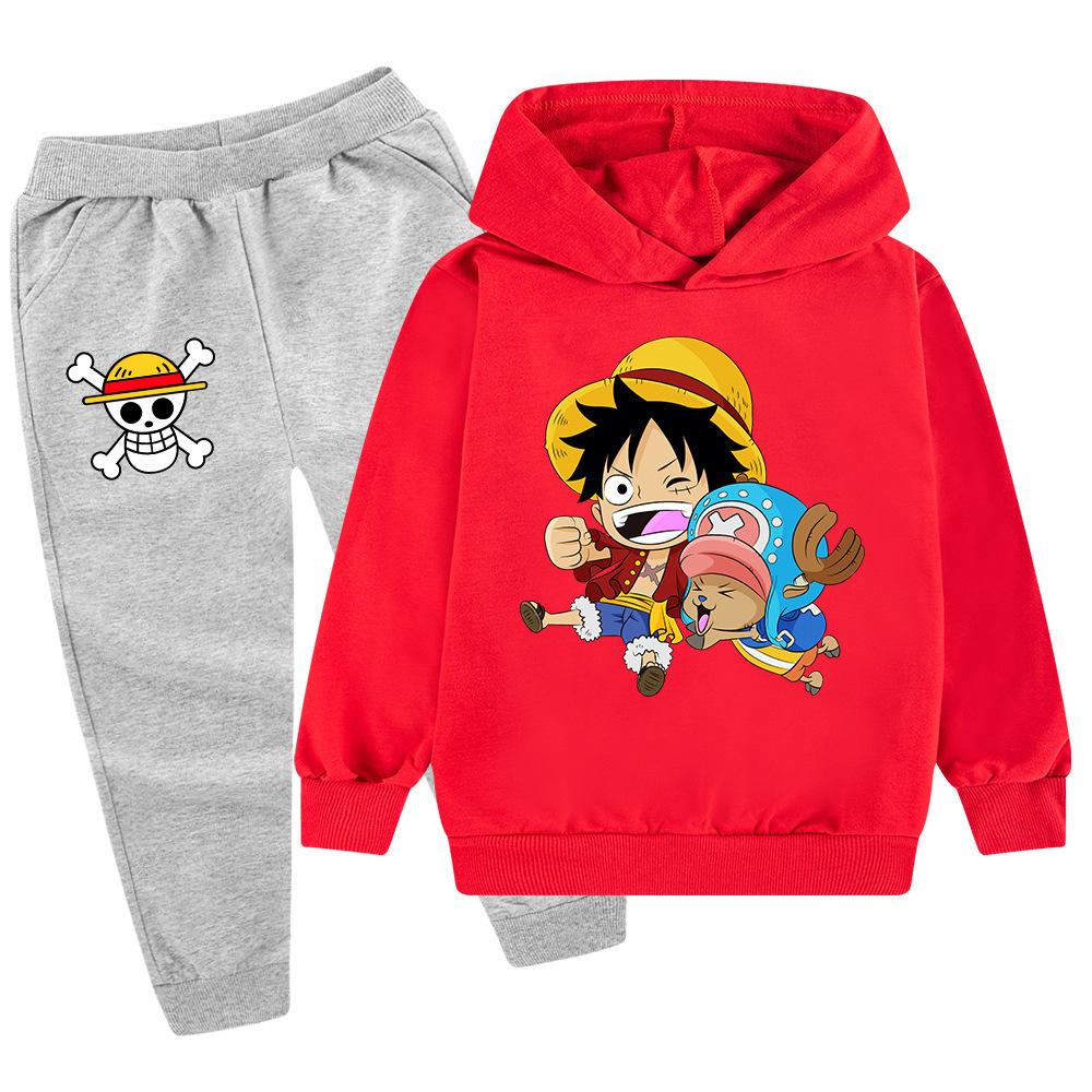 Lente Herfst Modellen Warm Comfortabel Kinder Hoodie Set Jongens Sport Vrije Tijd Tweedeelig Set Modieuze Cartoon Lange Mouwen Tweedeelig Set