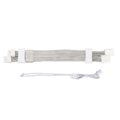 2x8PIN ARGB Graphics Card Power Extension Cable White 5V 3PIN Connector Synchronized Four Sides Lighting 2x8PIN To 2x8PIN ARGB PSU Cable