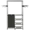 Clothing Rack Steel and Non Woven Fabric 87 X 44 X 158 Cm Black